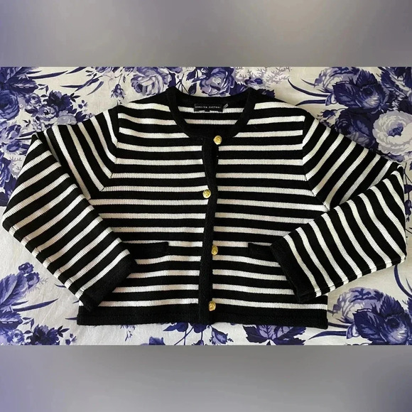 NWOT English Factory Striped Knit Cardigan - Picture 2 of 4